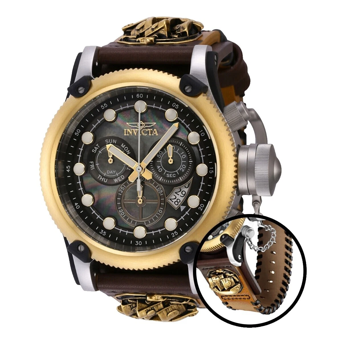 Relojes de pulsera de cuero caja de aluminio