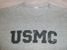 VTG 80S T SHIRT SzS USMC US MARINES USA MADE 50/50 SINGLE STITCH ARMY MILITARY
