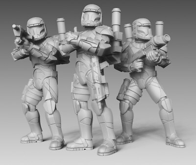 Star Wars Legion Republic Clone Commandos Proxy Models 3d Printed