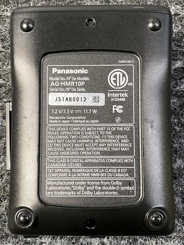 Panasonic AG-HMR10 Tarjeta de Memoria Portátil HD-SDI AVCCAM Grabadora de Video - Imagen 4 de 10