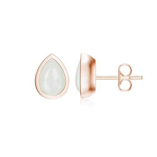 Pear Cut Natural Gemstone Stud Earring For Women Gift | Bezel Set in 14k Gold - Picture 80 of 121