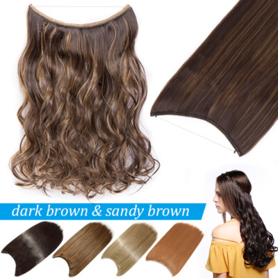 Hidden Invisible Wire In One Piece 100% Real As Human Hair Extensions Nano Rings