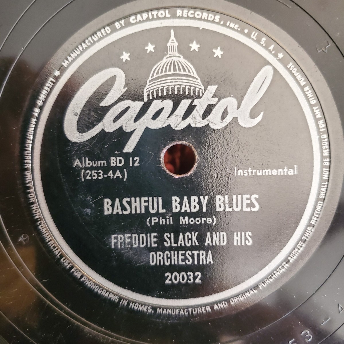 Freddie Slack BASHFUL BABY BLUES/ KITTEN ON THE KEYS 10