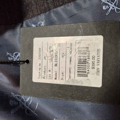 John Varvatos Star Mens Bleecker sport coat Size 40R gray Plaid jacket (37) - Picture 11 of 11