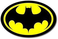 Diecut Vinyl BATMAN LOGO Decal Sticker Comic Dark Knight Colored  1989