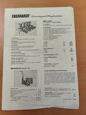 Eberhardt Maishäcksler Preisliste Prospekt traktor brochure 45