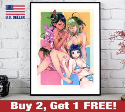 Queen's Blade Poster 18'' x 24'' Print Anime Queens Man Cave Wall Art Decor