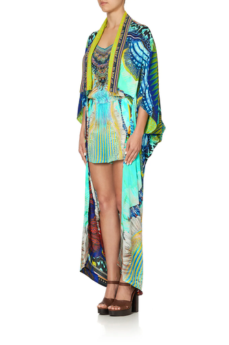 CAMILLA Reversible Embellished Coat Cape Rise And Unveil Size O/S VINTAGE RARE!! - Foto 14 di 16