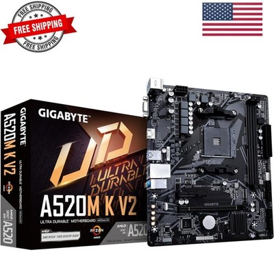 A520M K V2 Motherboard AM4/2xDDR4/HDMI/D-Sub/M.2/USB 3.2