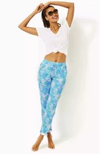 Lilly Pulitzer 31" Taron Mid-Rise Linen Pant, XS