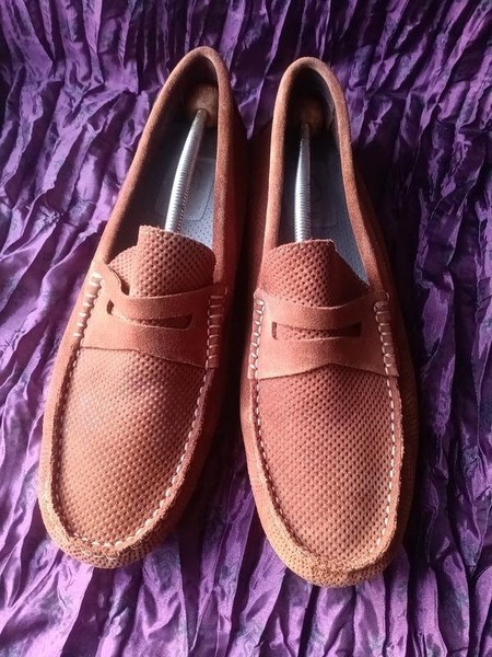 Men Ecco Heels Brown Leather 43 #3R52