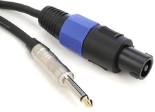 Gator Cableworks Backline Series 1/4-inch TS to Twist Lock Speaker Cable - 50