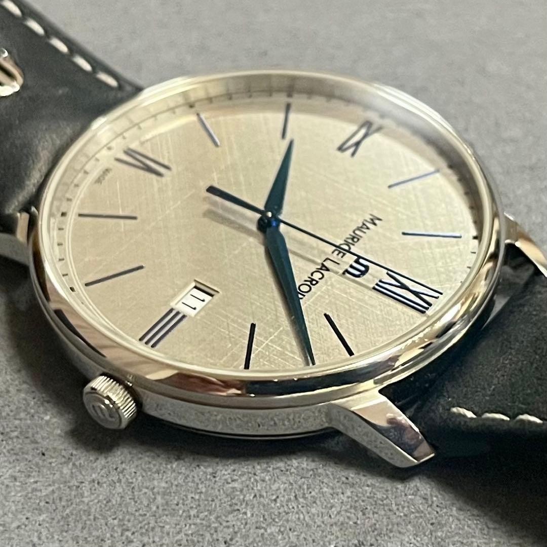 Maurice Lacroix Eliros Date 40mm Silver Dial Blue Strap Watch image 2