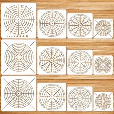 JSRQT 12 Pcs Mandala Painting Stencils Set,Reusable 3.5 inches to 8