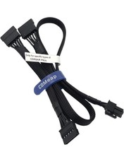 COMeap SATA Power Cable for Corsair PSUs, 6 Pin to 3X 15 Pin SATA Sleeved