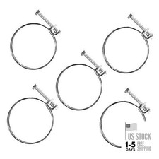 70215 2 Inch Double Wire Hose Clamp With Bolt Adjustable Hose 2 Inch - 5pk