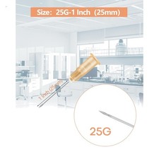 100Pcs 25G Needles 25Gauge 1Inch/25mm Sterile Disposable Injection Needles Di...