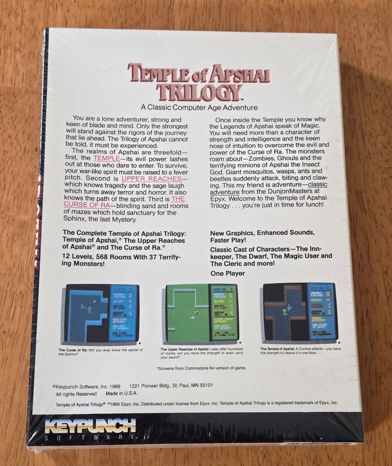 New Sealed Temple of Apshai Trilogy 3.5" IBM PC Big Box Game Complete CIB 1989 - Image 2 of 4