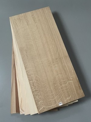 Eiche, Ahorn, Mahagoni, Pappel, Buche, Esche Massivholzplatten 6 mm Konvolut mit Mängeln