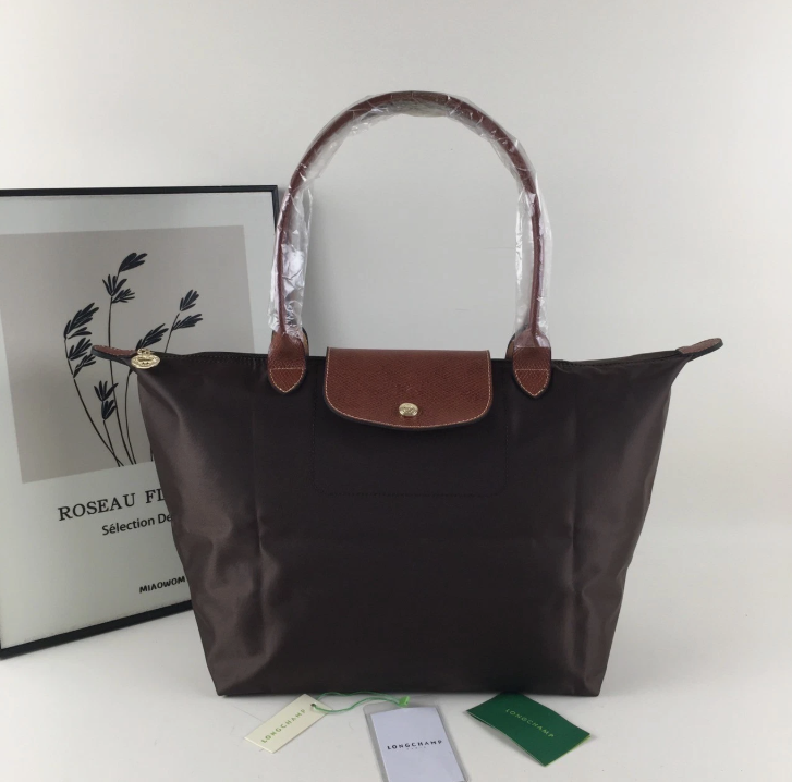 Longchamp Pliage Tote Bag Brown Large Nylon