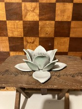 Vintage Lotus Metal Flower Pin Frog Ikebana Kenzan Water Lily Vogue