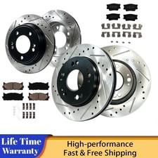 Front Rear Drilled Rotors Brake Pads For Lexus Es350 Toyota Camry 2008 2009 2010
