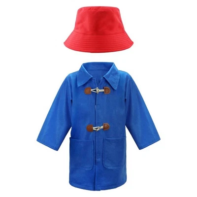 I LOVE FANCY DRESS LTD Children's London Bear Costume Blue Jacket & Red Hat Boys Girls Ages 4-13 Years