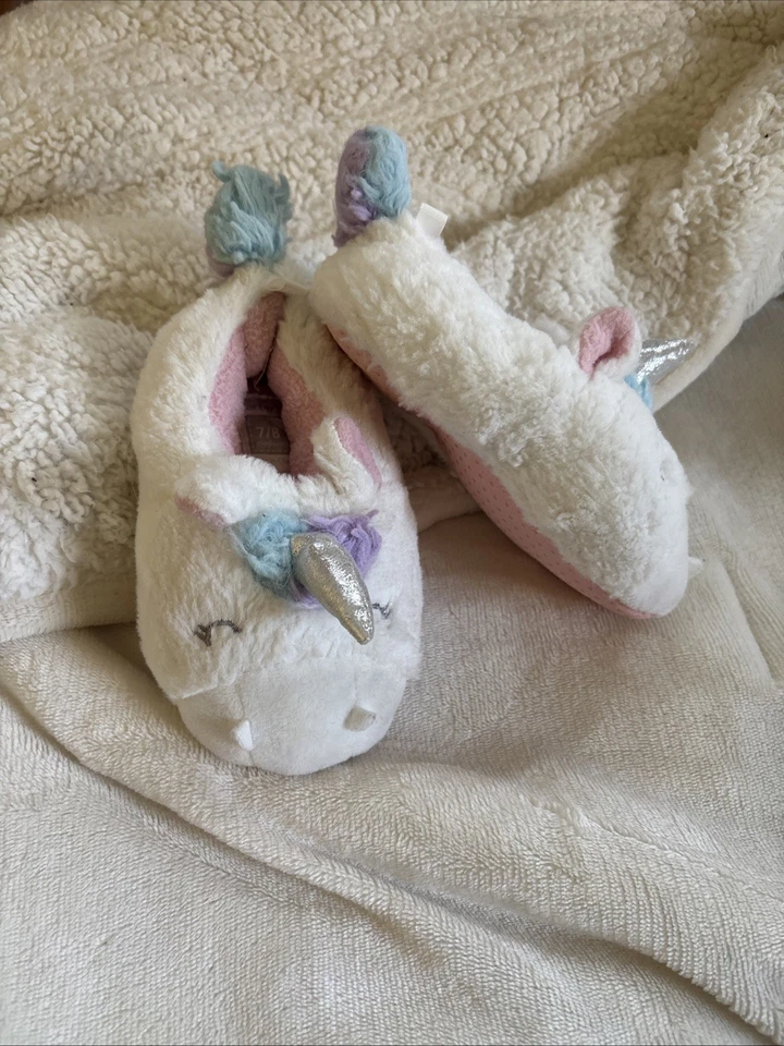 Zapatillas Carters Blanco Rosa Imitación Piel Grace Unicornio M Niñas Pequeñas 7/8 Foto 2 de 4