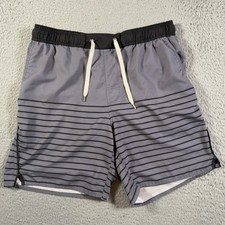 Vuori Trail Runner Shorts Men Medium Gray Lined Performance Stretch 7  Inseam