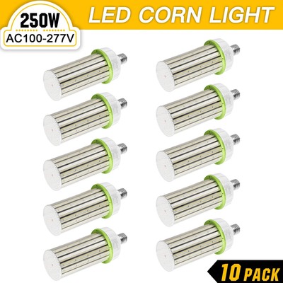 250W LED Corn Bulb Light Industrial Commercial Indoor Open Fixture Lamp - 10PACK