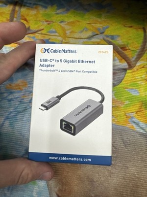 Cable Matters USB C to 5Gb Ethernet Adapter, 5 Gigabit Network Speed - NEW