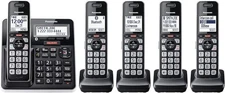 Panasonic Cordless Phone System Answering Machine 5 Handset Bluetooth Call Block