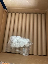 Tape Logic Mailing Tubes with Caps, 2” X 20”, Kraft, pack of 10 unused