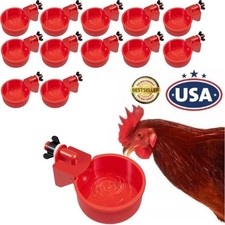 12 PACK AUTOMATIC WATERER DRINKER CUPS CHICKEN COOP POULTRY CHOOK BIRD WATER