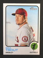 2022 Topps Heritage Mike Trout Baseball Card #100