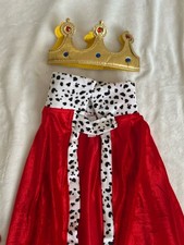 König Kaiser  Kinder Kostüm Set Umhang Und Krone Verkleidung Fasching Karneval