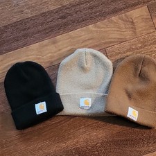 Carhartt Infant Toddler Knit Beanie Hats Brown/Black Lot