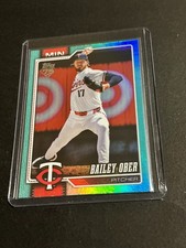 2026 Topps Series 1 - Bailey Ober #31 Aqua Rainbow Foil