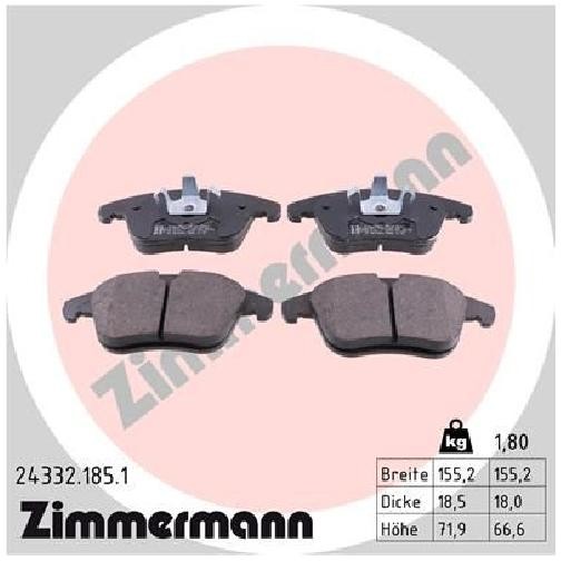 Bremsbelagsatz Scheibenbremse FüR Citroen C5 RW 04 Bis 16 Zimmermann 5FS 5FN-image