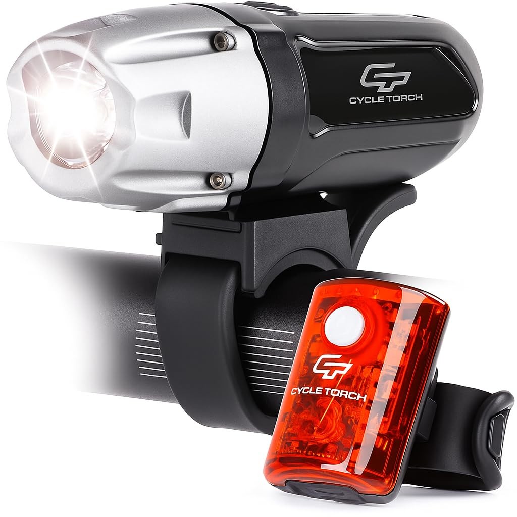 Bike Lights for Night Riding, USB Rechargeable Shark 550R Ultra Bright LED Bi...