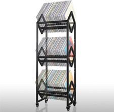 3-Tier Adjustable Vinyl Record Holder Rack Stand Up to 300 LP