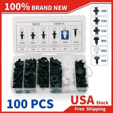 For Subaru 100pcs Bumper Hood Clips Retainer Rivet Fastener Fender Push Pin Us For Subaru 100pcs Bumper Hood Clips Retainer Rivet Fastener Fender Push Pin Us