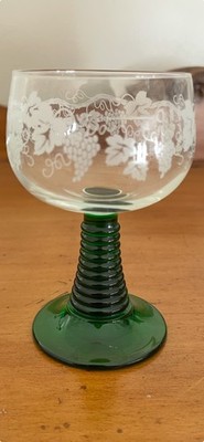 Vintage Luminarc France glass etched beehive stem crystal wine glasses set of 6