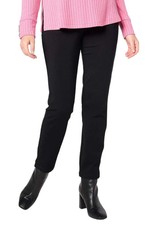 Susan Graver Weekend Reg Premium Stretch Slim Ankle Pant w/Notch Black