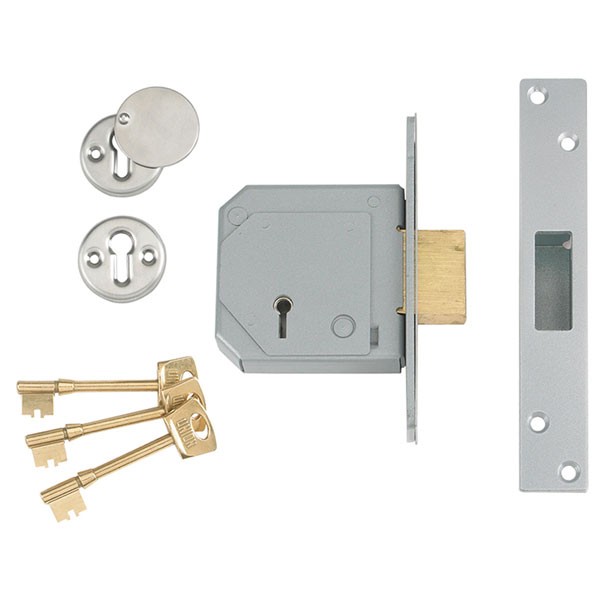 B&Q - 3G114E 5 Lever Mortice Deadlock C-Series 67mm Satin Brass Security Lock - Image 8