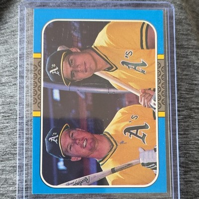 Leaf 1987 McGwire & Canseco Equal A's RBI Marks #40 Athletics Baseball Card