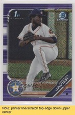 2019 Bowman Mega Box Purple Mojo Refractor /250 Cristian Javier #BCP-32 READ 4l3