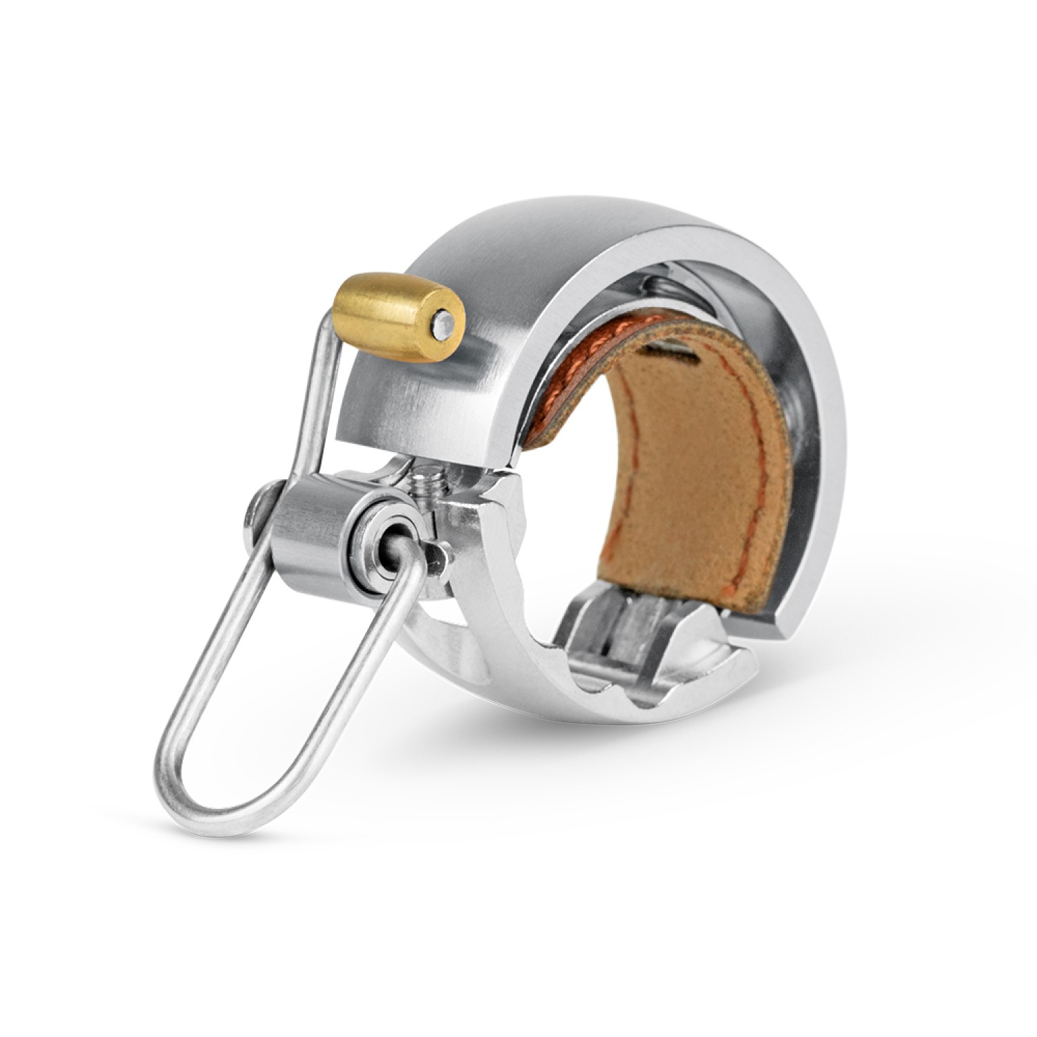 Sonnette de vélo Oi Bell Luxe Knog argent poli taille S