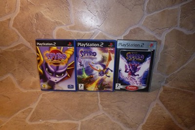 3x Spyro Ps2 - GUT - (Deutsche Version, bei 2 ist cover,Handbuch Niederländisch)