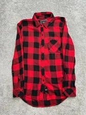 Rails Flannel Shirt Womens Multicolor Plaid Logo Royon Roll Tab Sleeve Button Up